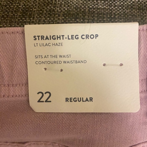 J Jill high rise straight leg crop denim lt. lilac 22R NWT - Picture 3 of 4